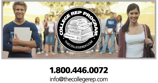 The College Rep Program. Call 1.800.446.0072